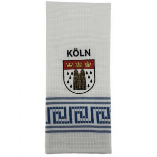 Geschirrtuch Tuch Handtuch ca. 60 x 40cm Deutschland Köln Stadtwappen Kölner Dom Blau