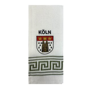 Geschirrtuch Tuch Handtuch ca. 60 x 40cm Deutschland Köln Stadtwappen Kölner Dom Grün
