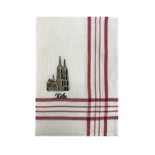 Geschirrtuch Tuch Handtuch ca. 65 x 40cm Deutschland Köln Kölner Dom Rot