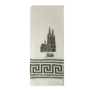 Geschirrtuch Tuch Handtuch ca. 60 x 40cm Deutschland Köln Kölner Dom Grün