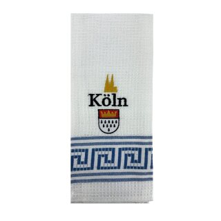 Geschirrtuch Tuch Handtuch ca. 60 x 40cm Deutschland Köln Wappen Dom Blau