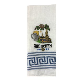 Geschirrtuch Tuch Handtuch ca. 60 x 40cm Deutschland München Neues Rathaus Blau