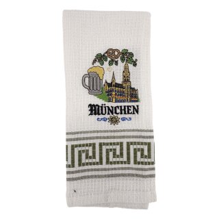 Geschirrtuch Tuch Handtuch ca. 60 x 40cm Deutschland München Neues Rathaus Grün