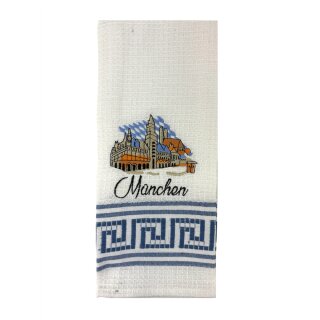 Geschirrtuch Tuch Handtuch ca. 60 x 40cm München Frauenkirche Frauenkirche Rathaus Blau