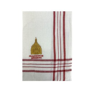Geschirrtuch Tuch Handtuch ca. 65 x 40cm Deutschland Nürnberg Frauenkirche Rot