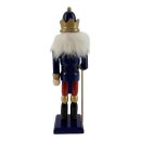 Premium Nussknacker Nutcracker Einzeln Verpackt in Box Sichtfenster Blau 18cm