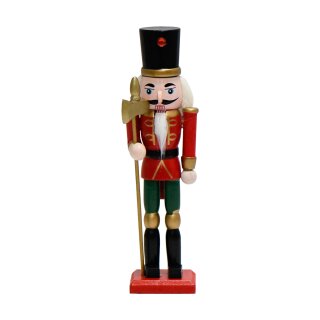 Premium Nussknacker Nutcracker Einzeln Verpackt in Box Sichtfenster Rot 18cm