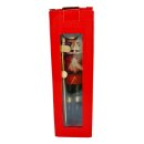 Premium Nussknacker Nutcracker Einzeln Verpackt in Box Sichtfenster Rot 18cm