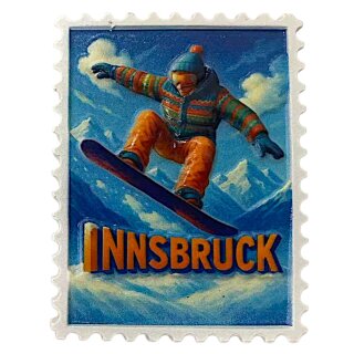 Magnet Polyresin Kühlschrankmagnet Souvenir Mitbringsel Ski Wintersport - Innsbruck
