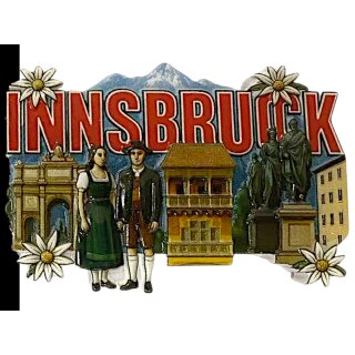 Magnet Polyresin Kühlschrankmagnet Souvenir Mitbringsel schriftzug - Innsbruck