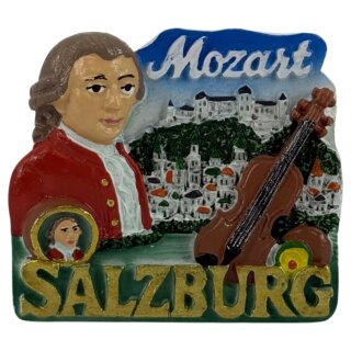Magnet Polyresin Kühlschrankmagnet Souvenir Mitbringsel - Mozart Groß