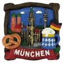 Magnet Polyresin Kühlschrankmagnet Souvenir Mitbringsel Bayern Holzoptik - München
