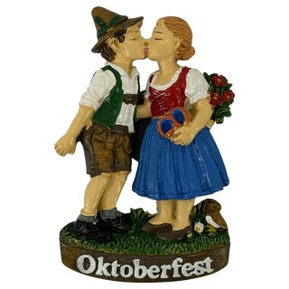 Magnet Polyresin Kühlschrankmagnet Souvenir Mitbringsel Trachtenpaar Verliebt - München Oktoberfest