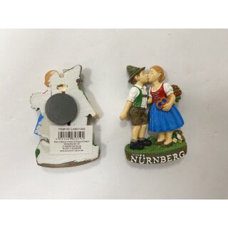 Magnet Polyresin Kühlschrankmagnet Souvenir Mitbringsel Trachtenpaar Verliebt - Nürnberg