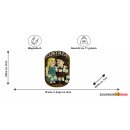 Magnet Polyresin Kühlschrankmagnet Souvenir Mitbringsel Trachtenpaar Holzoptik - Austria