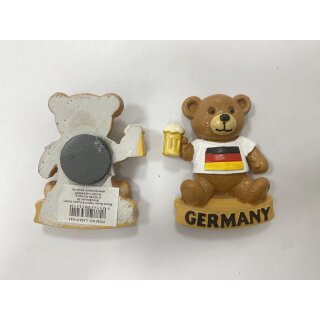 Magnet Polyresin Kühlschrankmagnet Souvenir Mitbringsel Teddybär Bär - Germany