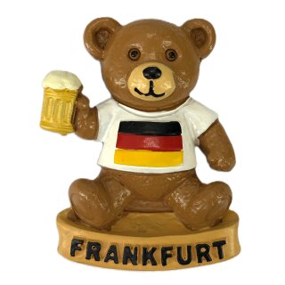 Magnet Polyresin Kühlschrankmagnet Souvenir Mitbringsel Teddybär Bär - Frankfurt