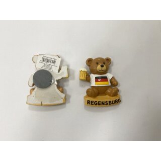 Magnet Polyresin Kühlschrankmagnet Souvenir Mitbringsel Teddybär Bär - Regensburg