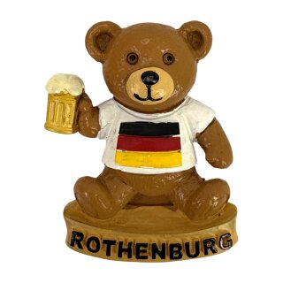 Magnet Polyresin Kühlschrankmagnet Souvenir Mitbringsel Teddybär Bär - Rothenburg