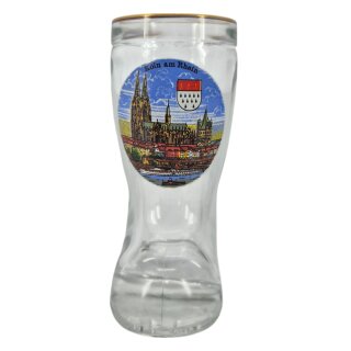 Köln Schnaps Glas Stiefel Likörstiefel Goldrand
