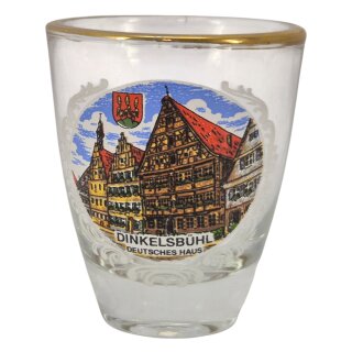 Schnaps Glas Dinkelsbühl Goldrand