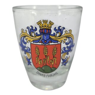 Schnaps Glas Dinkelsbühl Wappen kein Goldrand
