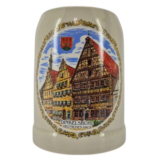 Keramikseidl 1/4 l Glas Dinkelsbühl Krug Deutsches Haus