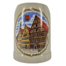 Keramikseidl 1/4 l Glas Dinkelsbühl Krug Deutsches Haus