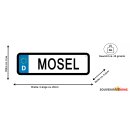 Blechschild Metall Klein - Mosel KFZ 26 x 7 cm