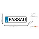 Blechschild Metall Klein - Passau KFZ 26 x 7 cm