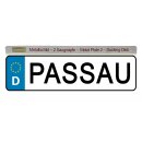 Blechschild Metall Klein - Passau KFZ 26 x 7 cm