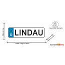 Blechschild Metall Klein - Lindau KFZ 26 x 7 cm