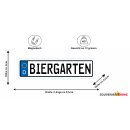 Metall Magnet Blech Metallmagnet - Biergarten D1