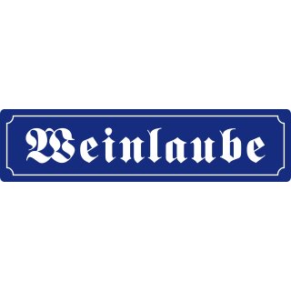 Bleschild Metall Klein - Weinlaube 26 x 6,5 cm