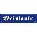 Bleschild Metall Klein - Weinlaube 26 x 6,5 cm