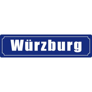 Blechschild Metall Klein - Würzburg 26 x 6,5 cm