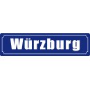 Blechschild Metall Klein - Würzburg 26 x 6,5 cm