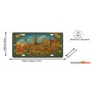 Blechschild Metall -  München Marienplatz 30,5 x 15,2 cm