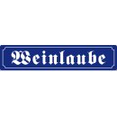 Blechschild Metall - Weinlaube 46 x 10 cm