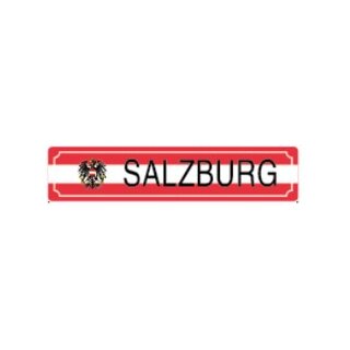 Blechschild Metall - Salzburg Austria 46 x 10 cm
