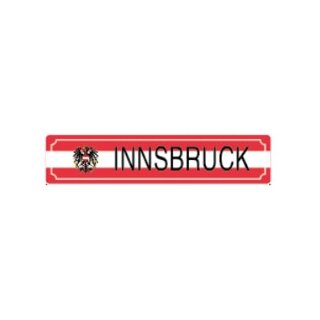 Blechschild Metall - Innsbruck Austria 46 x 10 cm