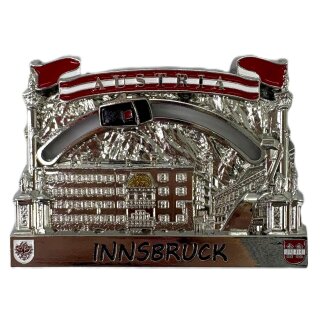 Metallmagnet Innsbruck Silber glänzend