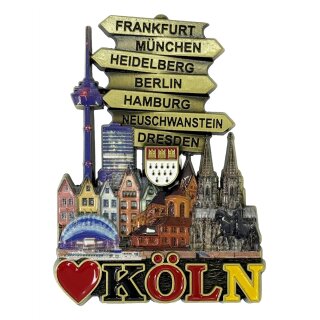 Metallmagnet Köln Gold