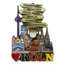 Metallmagnet Köln Gold