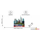 Kühlschrankmagnet – Skyline & Eiserner Steg Motiv – Frankfurt