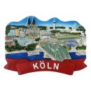 Kühlschrankmagnet –  Köln Skyline & Hohenzollernbrücke Motiv – Köln