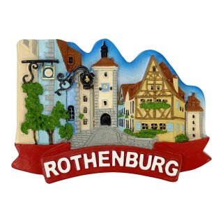 Kühlschrankmagnet Souvenir – Rothenburg ob der Tauber 3D