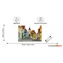 Kühlschrankmagnet Souvenir – Rothenburg Altstadtgasse Motiv