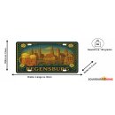 Blechschild Metall Groß - Regensburg 30,5 x 15,2 cm