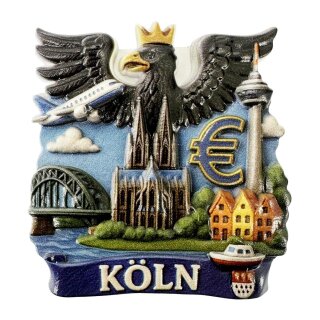 Köln Kühlschrankmagnet 3D Skyline Adler Souvenir Magnet